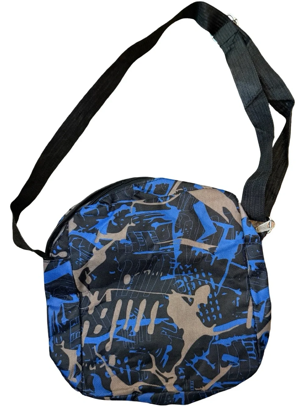 Unspeakable Blue Camo Crossbody Bag | Minecraft Frog Graphic | Kids Gamer Bag
